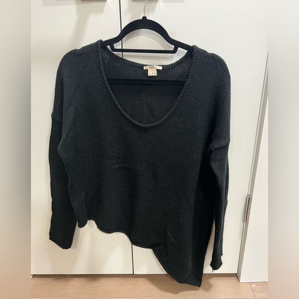 Helmut Lang Black Asymmetrical Sweater Size M
